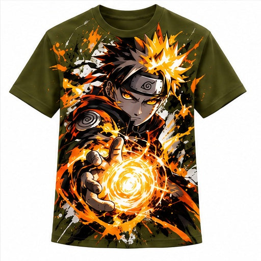 Naruto Energy T-shirt - Olive Green